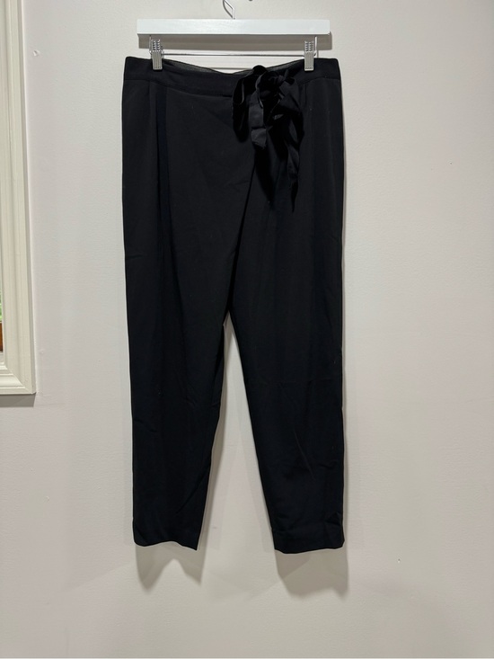 Elie Tahari Pants - Elie Tahari Crepe Side Tie Slim Sash Pants Tapered Ankle Trousers Size 6